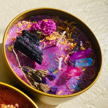 Load image into Gallery viewer, Crystal infused manifesting candle - MOONCHILD PRODUCTS