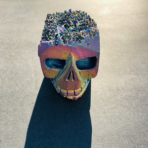 Louie Rainbow Titanium Quartz Skull - MOONCHILD PRODUCTS
