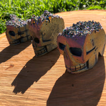 Load image into Gallery viewer, Louie Rainbow Titanium Quartz Skull - MOONCHILD PRODUCTS